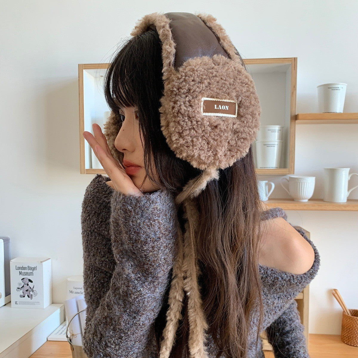 Women’s Fleece Ear Warmers – Warm Outdoor Cycling Ear Covers for Winter FitiqueFit