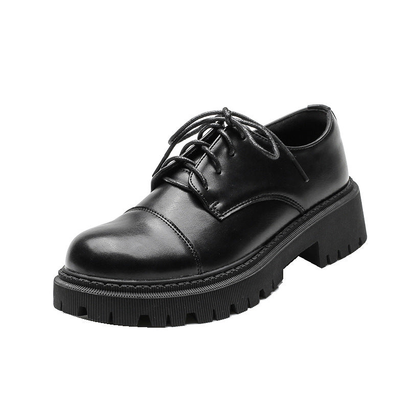 Women’s Solid-Color Retro Slip-On Platform Shoes FitiqueFit