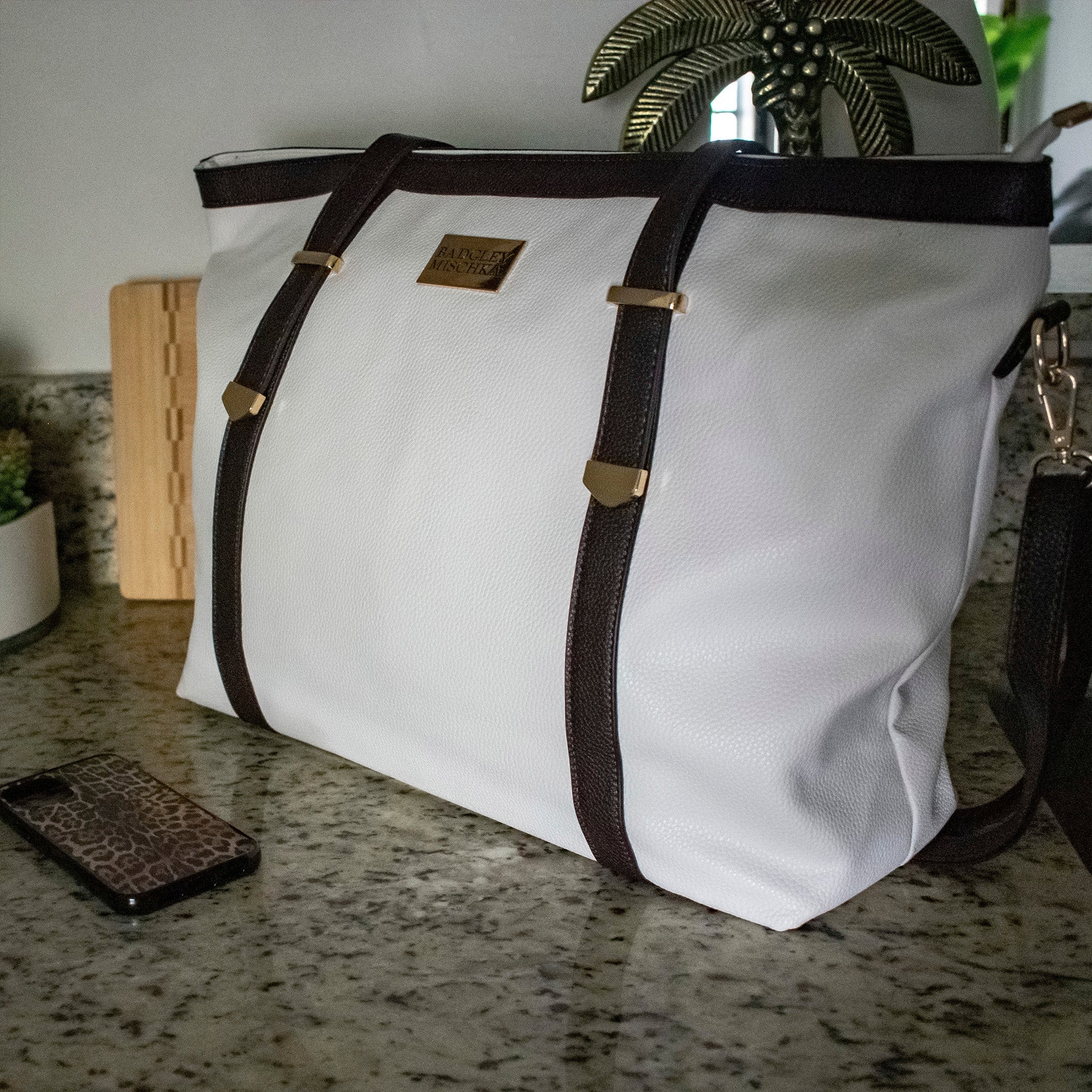 Anna XL Vegan Leather Weekender Tote Bag
