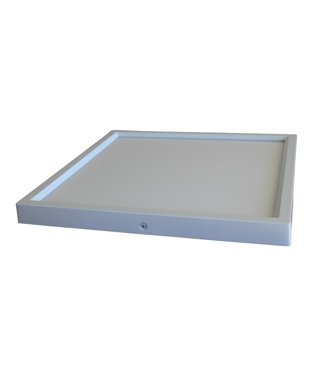 11"W 1-Light Square LED Flush Mount Light Fixture White Acrylic Finish LampsUSA