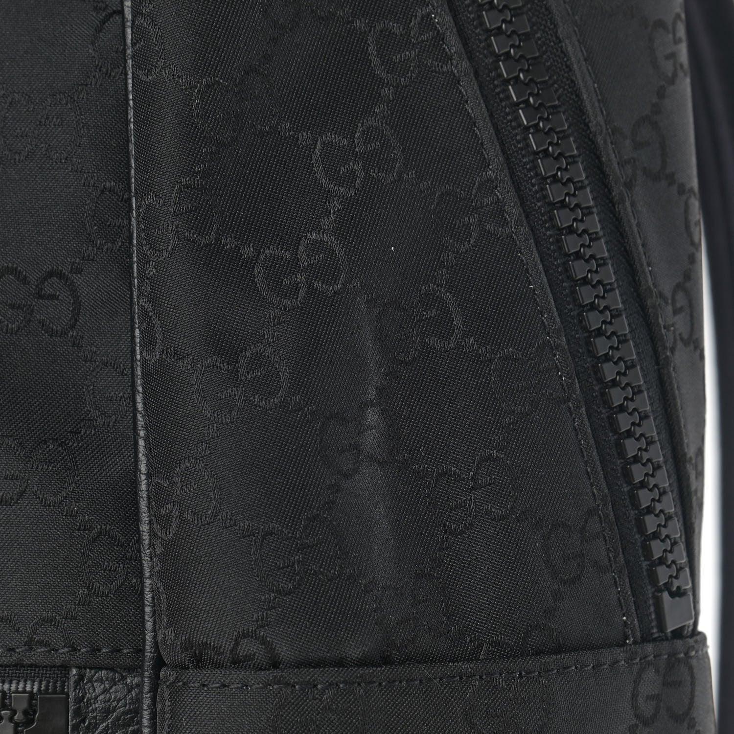 Gucci Nylon Monogram Slim Backpack Black Banlieue91