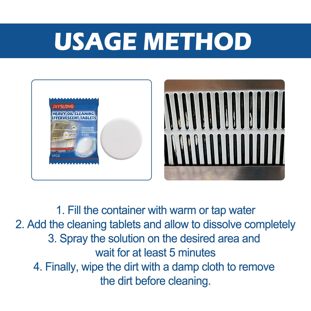Kitchen Oil Stain Cleaning Tablets Heavy Oil Dirt Stain Cleaning Effervescent Tablets Kitchen Range Hood Cooktop