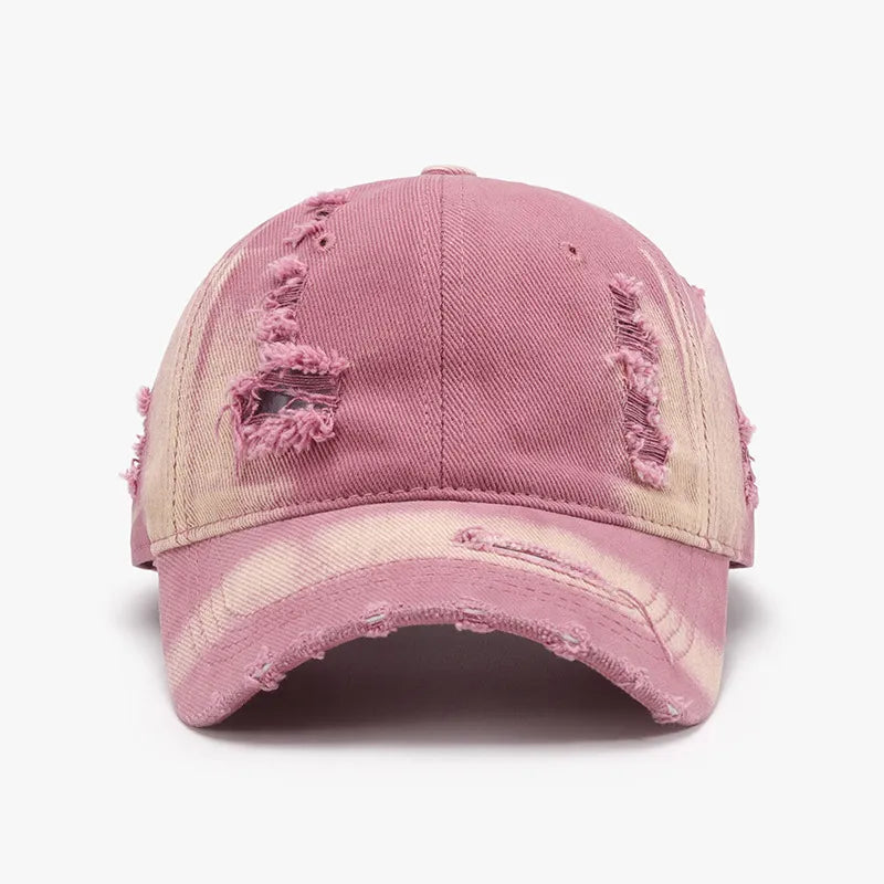Distressed Adjustable Cotton Baseball Cap V.I.P Digital Presence