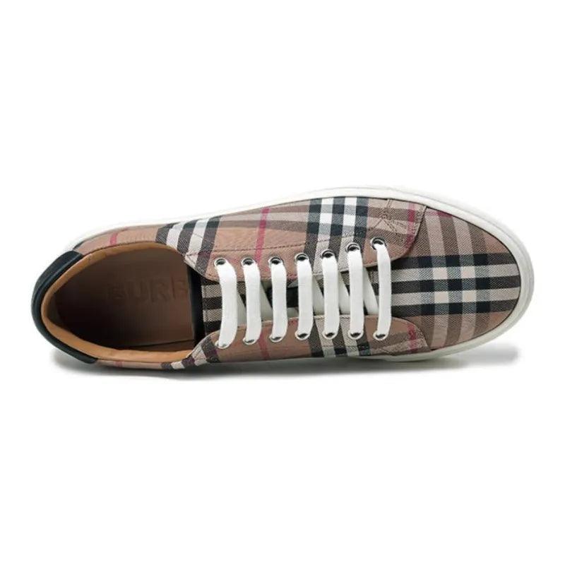Burberry Check Print Low-Top Sneaker Dark Brown Banlieue91