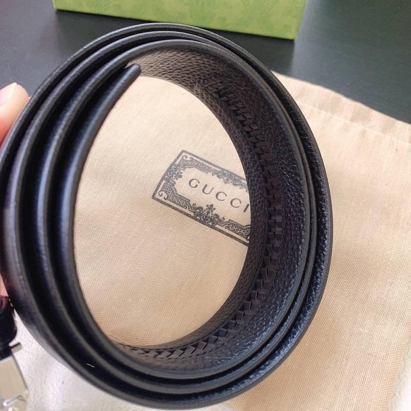 GUCCI Embellished coated-canvas and leather belt 'Black' Banlieue91