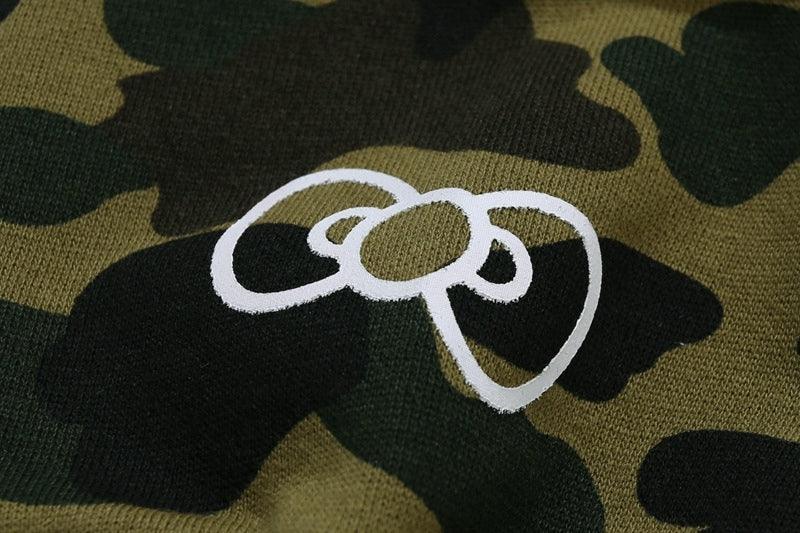 BAPE Sanrio Milo Hello Kitty Split Face 1st Camo Full Zip Hoodie A Bathing Ape Green Banlieue91