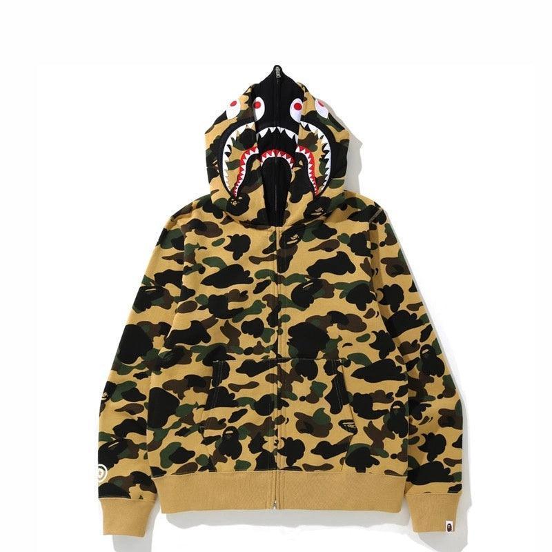 BAPE 1st Camo Shark Full Zip Hoodie (FW21) Yellow Banlieue91