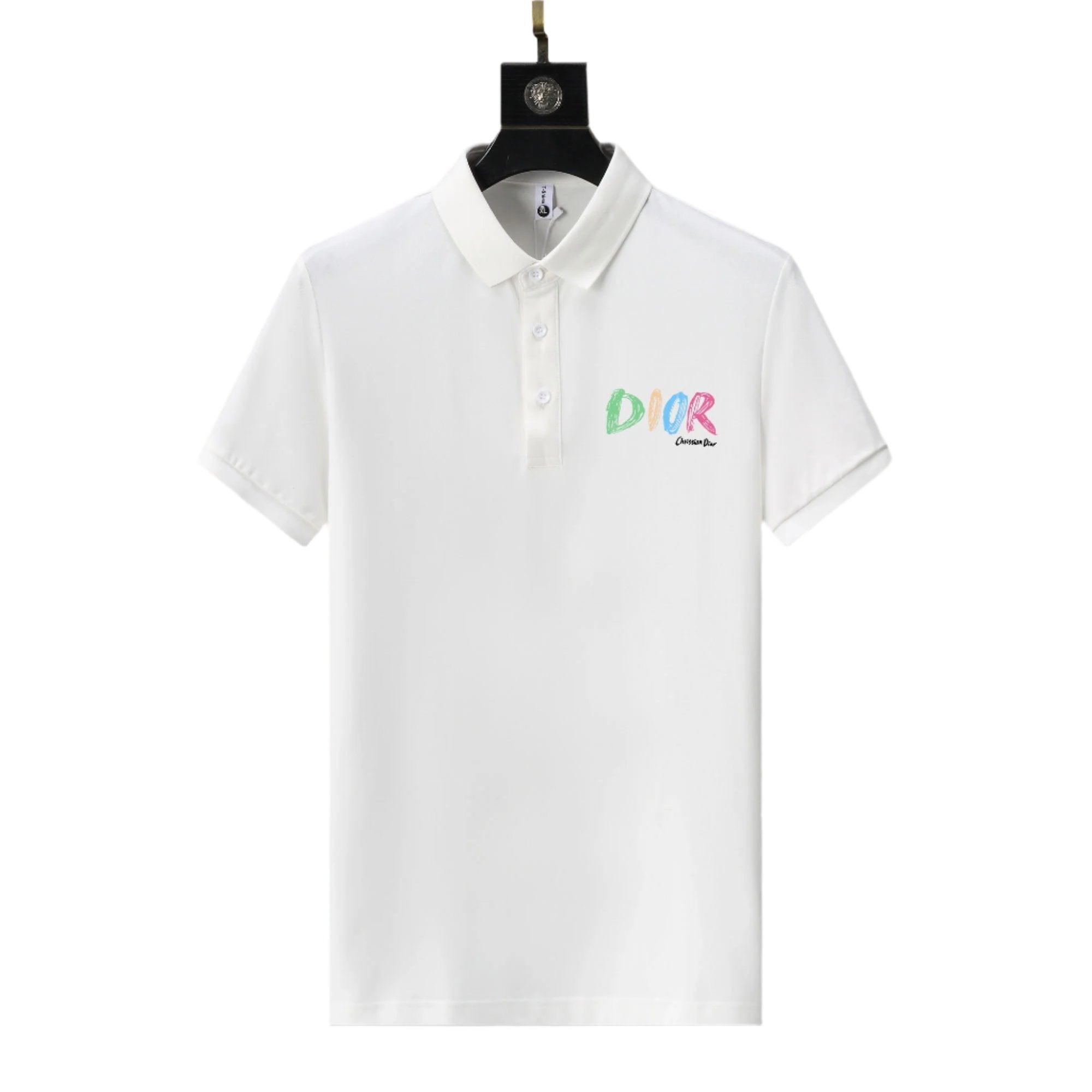 Dior White T-Shirt With Collar Banlieue91