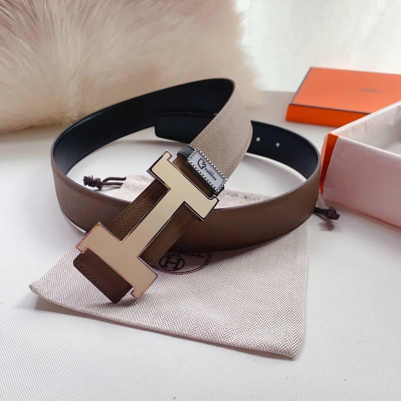 Hermes Men Beige Buckle Belt 'Brown' Banlieue91