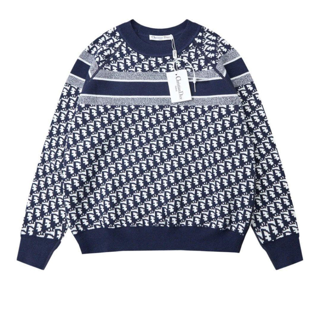Dior Classic Sweaters Blue/White Banlieue91