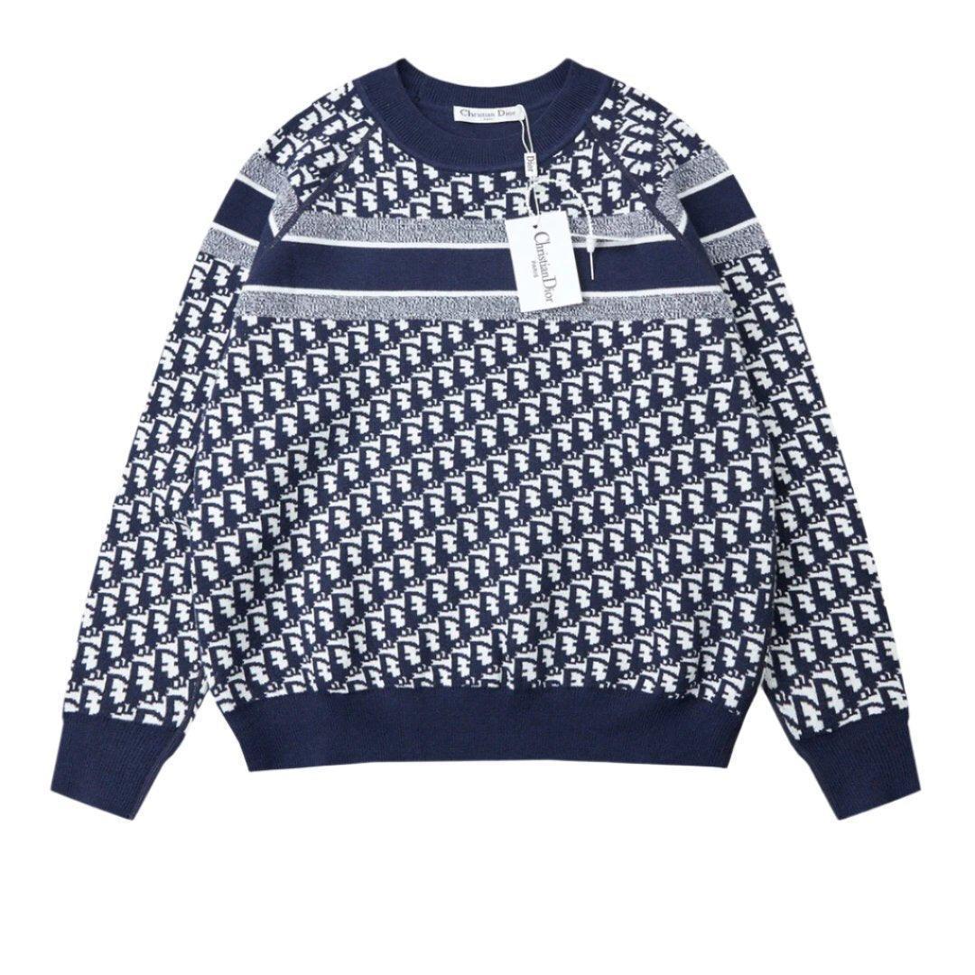 Dior Classic Sweaters Blue/White Banlieue91