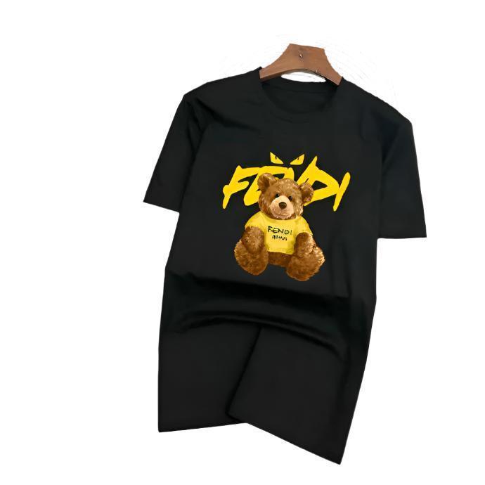 Fendi T-Shirt Bear without Collar 'Black-Yellow' Banlieue91