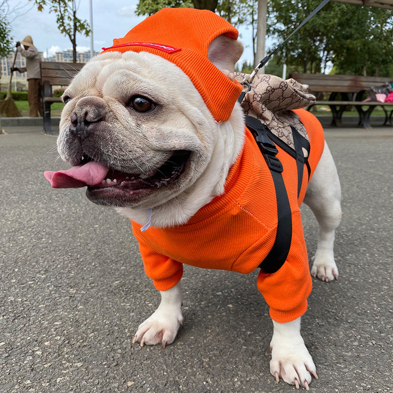 HYGGEPET Pet Clothing Fashion Brand Street Dog Clothing Fadou Teddy Schnauzer Undercoat Hat Set V.I.P Digital Presence