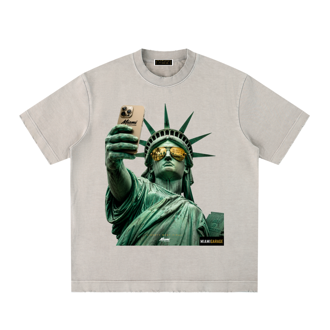 Heavyweight Vintage Washed Frayed T-Shirt