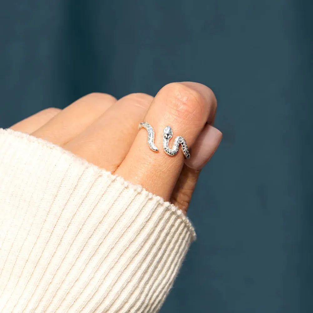925 Sterling Silver Snake Ring