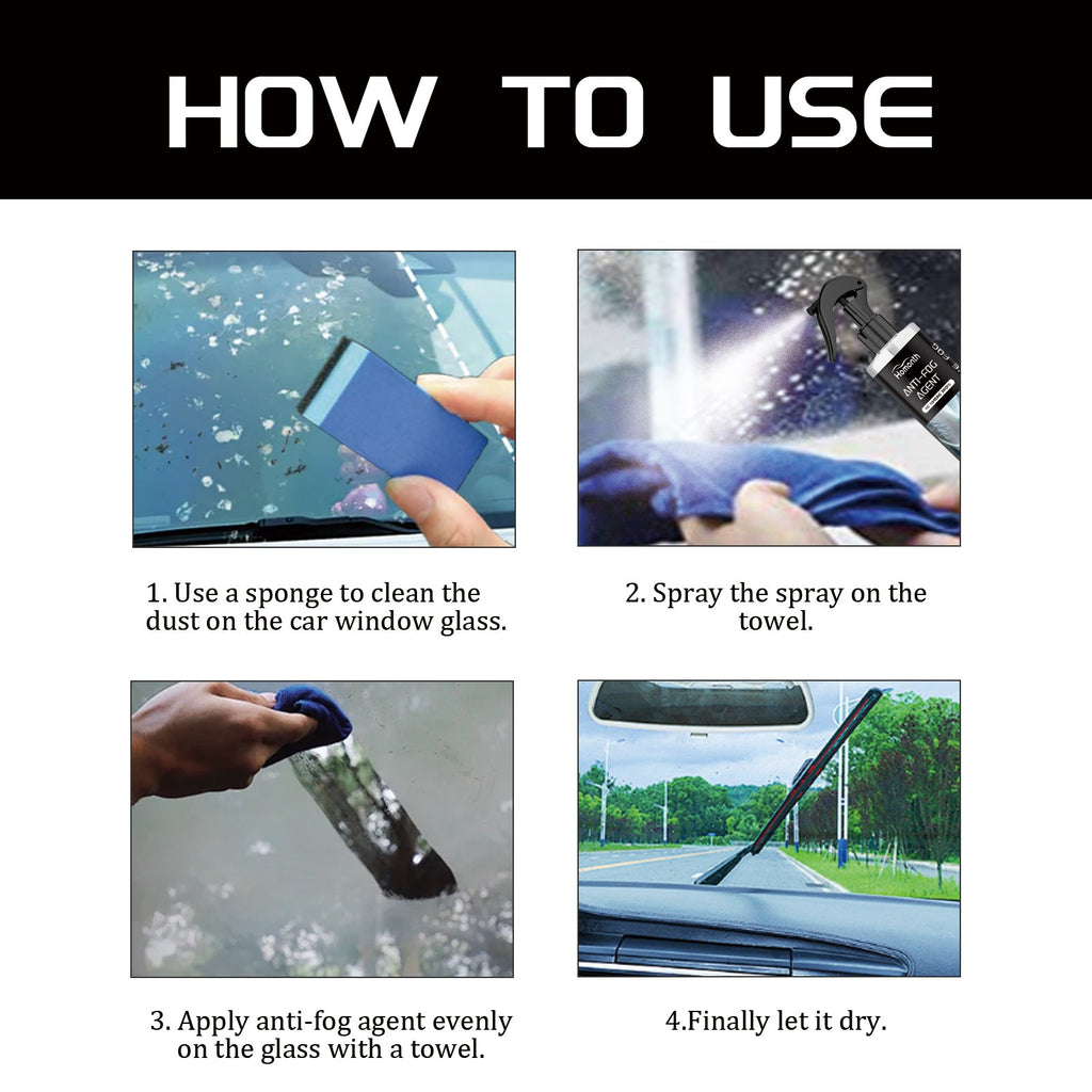 Automotive Anti-Fogging Agent Automotive Glass Cleaning, Anti-Rain, Anti-Fog, Cleaning And Hydrophobic Multi-Purpose Spray