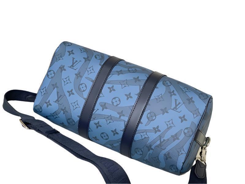 Louis Vuitton Speedy Bandoulière 35 Blue Canvas Handbag Banlieue91