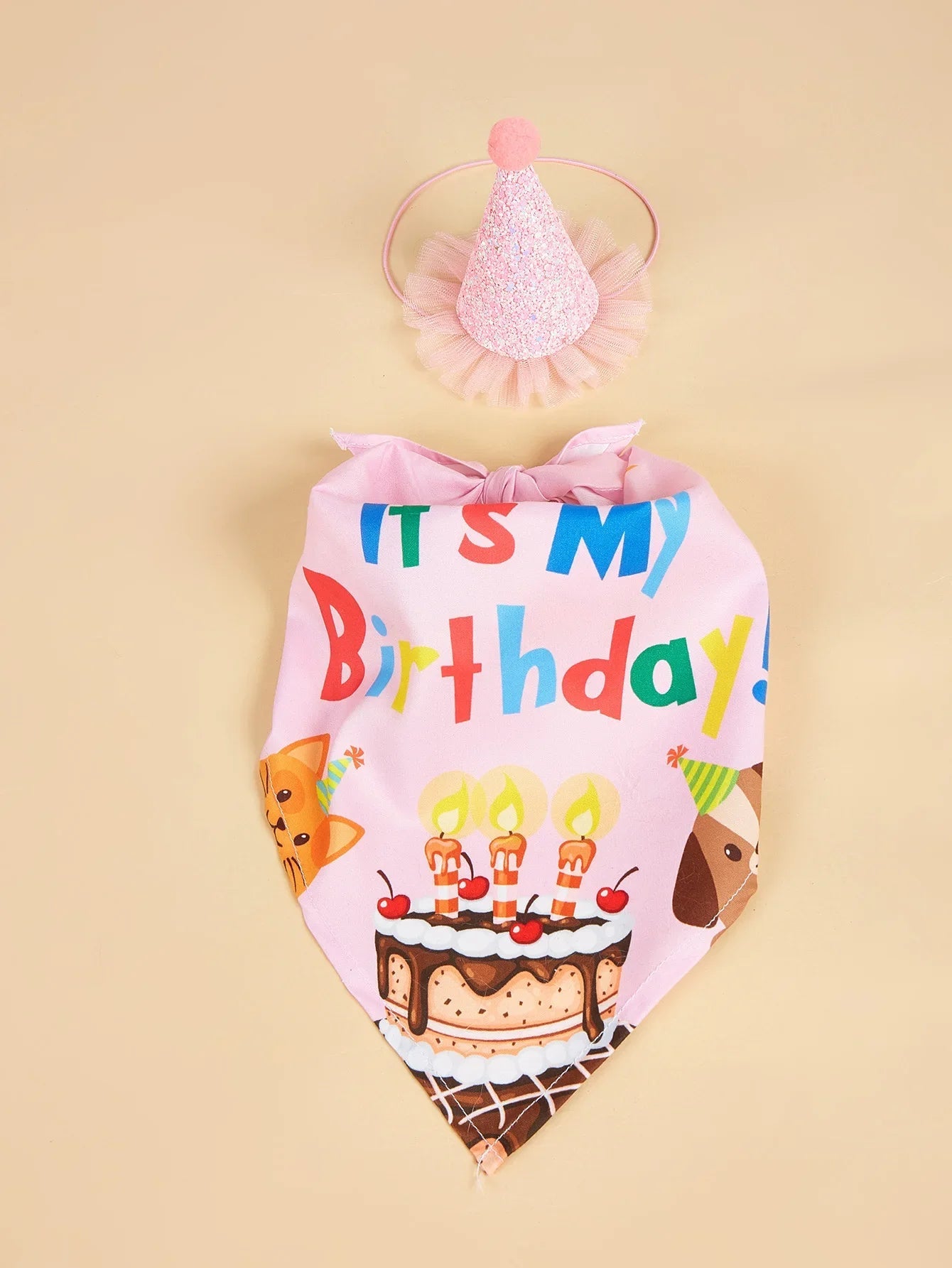 Dog Happy Birthday Decoration Dog Costume Hats Bowknot Bandana Neckerchief Bibs Banners Party Cat Dog Pets Accessories Perros V.I.P Digital Presence