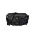 Mini Saddle Messenger Bag with Flap Beige and Black Dior Oblique Jacquard with Black Grained Calfskin Banlieue91
