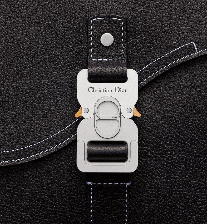 Dior Saddle A4 Pouch Black Grained Calfskin Banlieue91