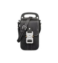 Saddle Vertical Pouch with Strap Black Dior Oblique Jacquard with Black Grained Calfskin Banlieue91