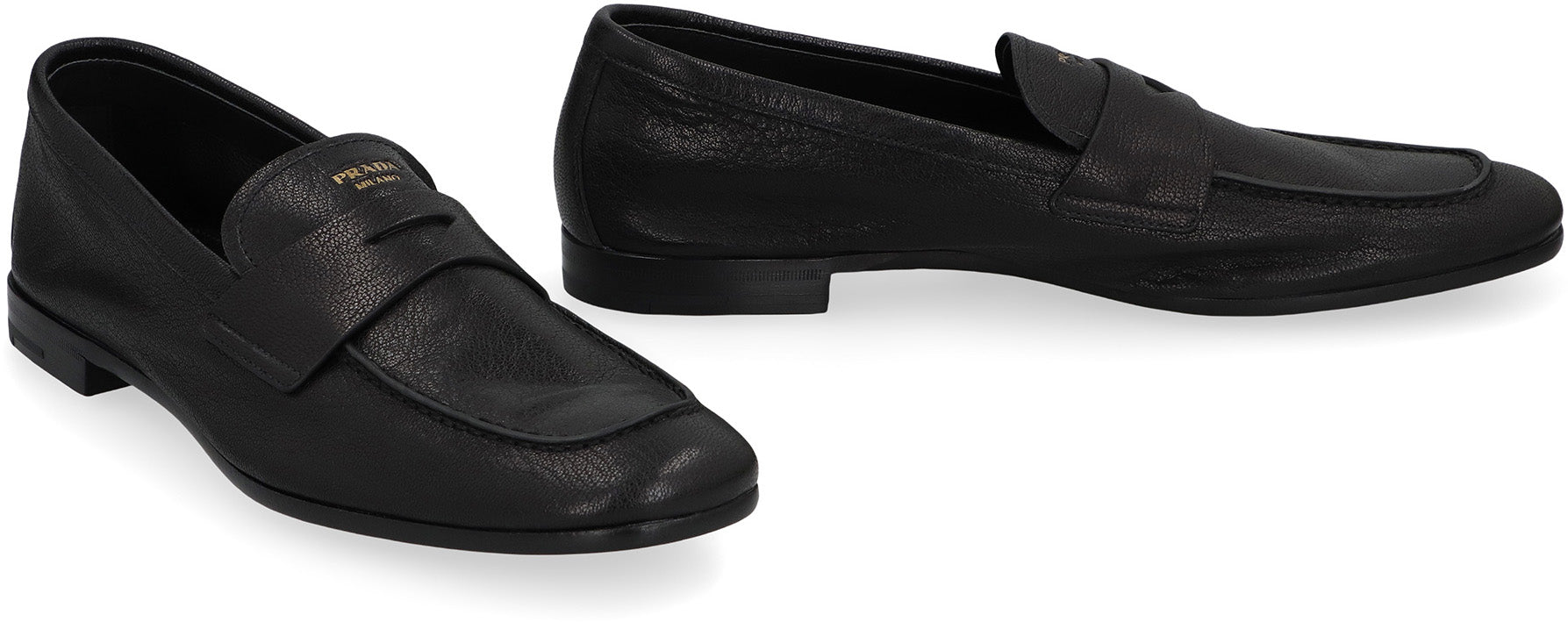 PRADA Men's Classic Leather Moccasins Banlieue91