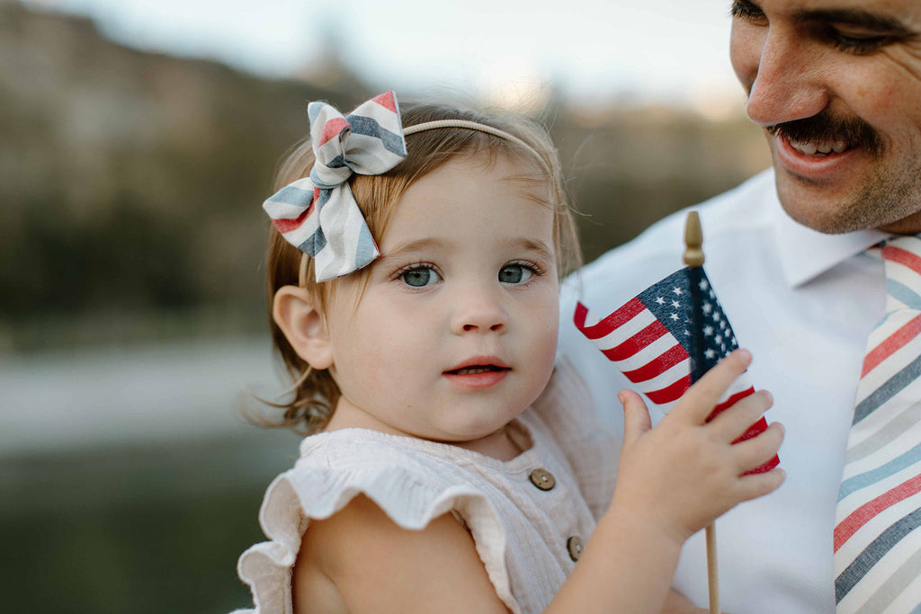Uncle Sam - Petite Hair Bow