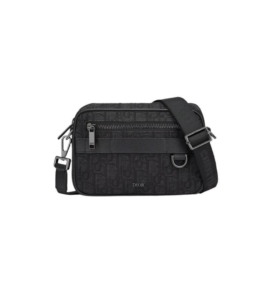 Mini Safari Bag with Strap Black Dior Oblique Jacquard Banlieue91