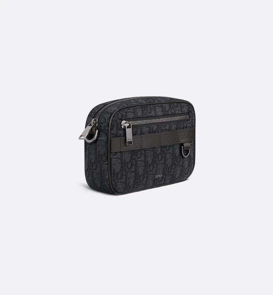 Mini Safari Bag with Strap Black Dior Oblique Jacquard Banlieue91