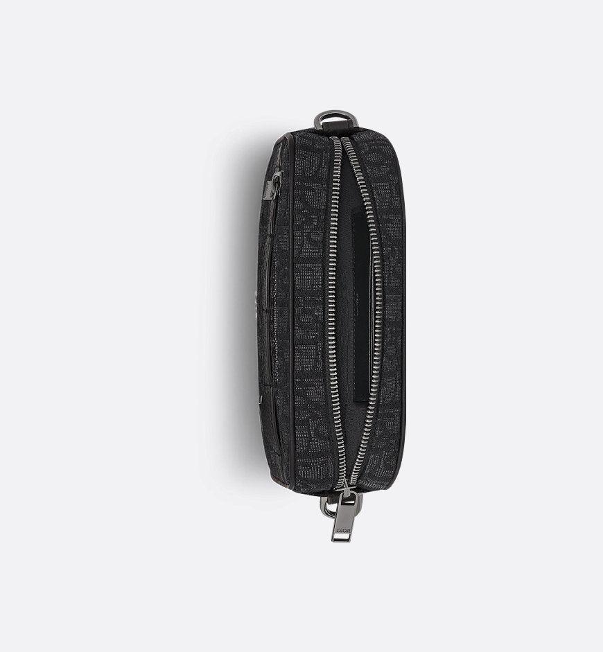 Mini Safari Bag with Strap Black Dior Oblique Jacquard Banlieue91