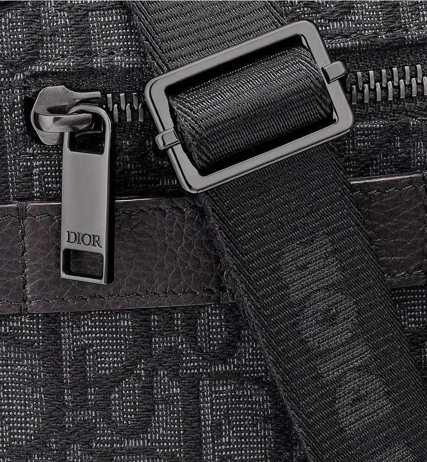Mini Safari Bag with Strap Black Dior Oblique Jacquard Banlieue91