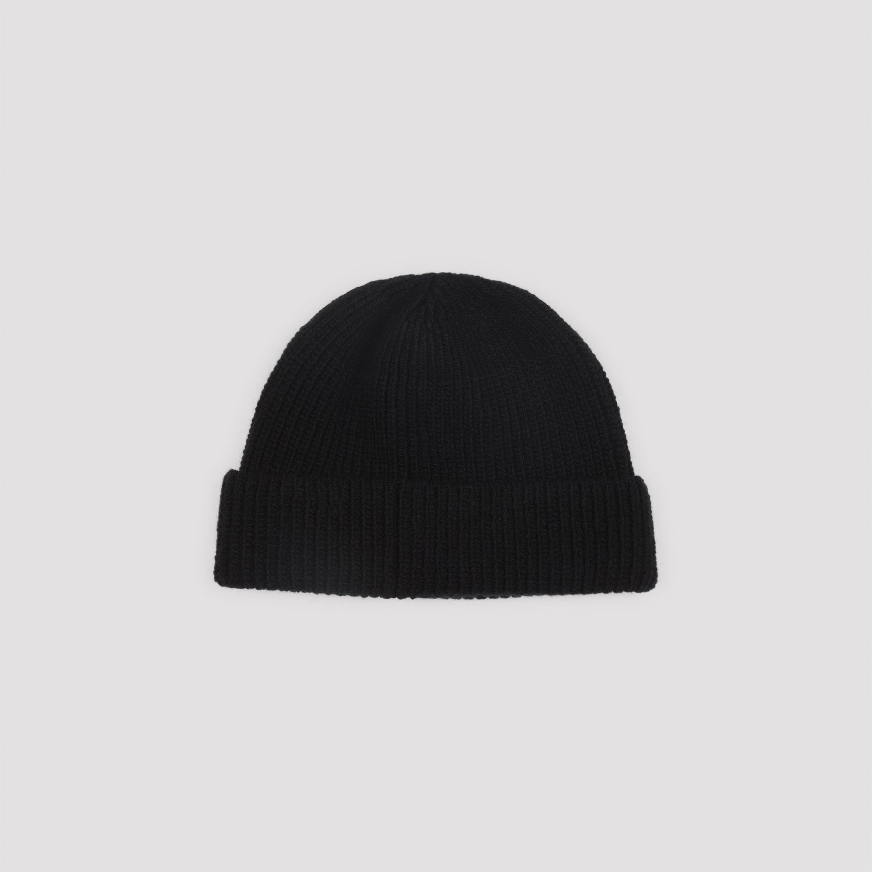 PRADA Ribbed Wool and Cashmere Beanie with Triangle Logo
