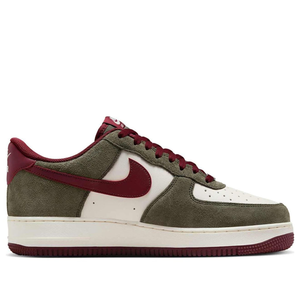 Nike Air Force 1 Low '07 LV8 'Cargo Khaki Pale Ivory Dark Team Red'