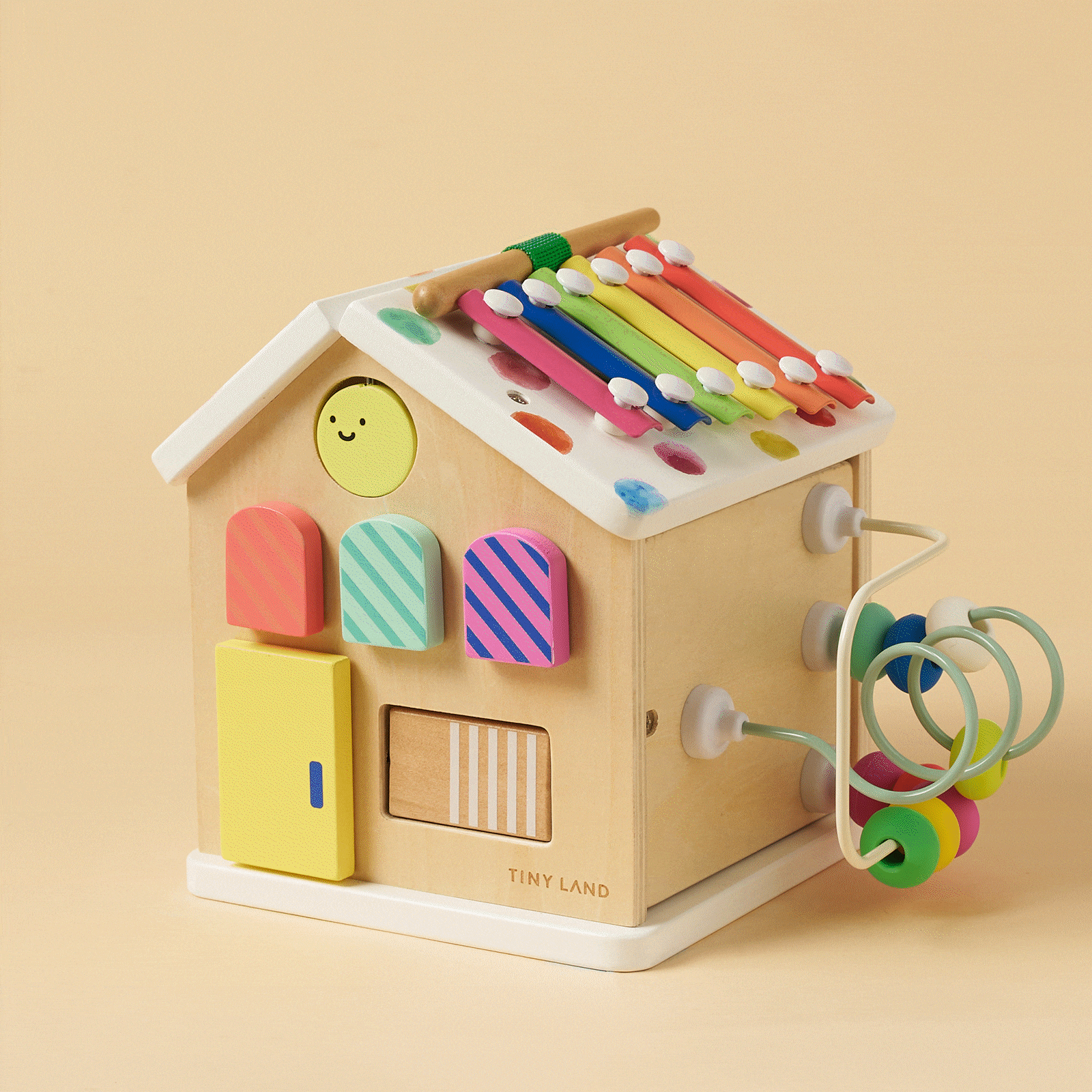Tiny Land® Cottage Activity Cube - Rainbow Tiny Land INC