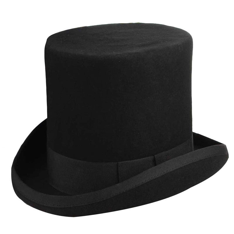 Classic Gentleman Cap Black Hats For Adults Magician Party Hat Stage Performance Hat Retro Fashion Party Hat Formal Tuxedo Unisex Hat With Red Band Fancy Dress Accessory Stevvex