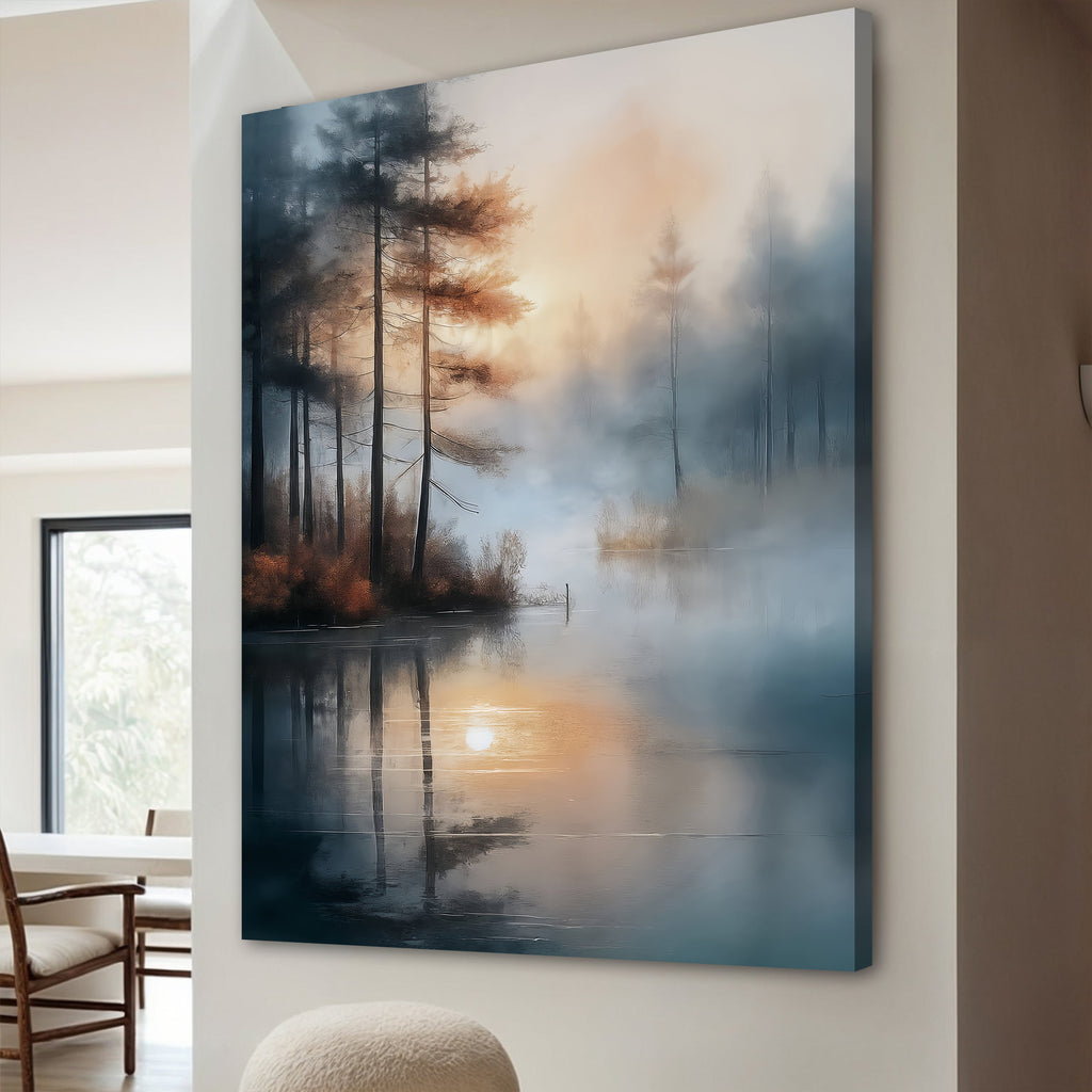 Misty Lake Wall Art Tailored Canvases