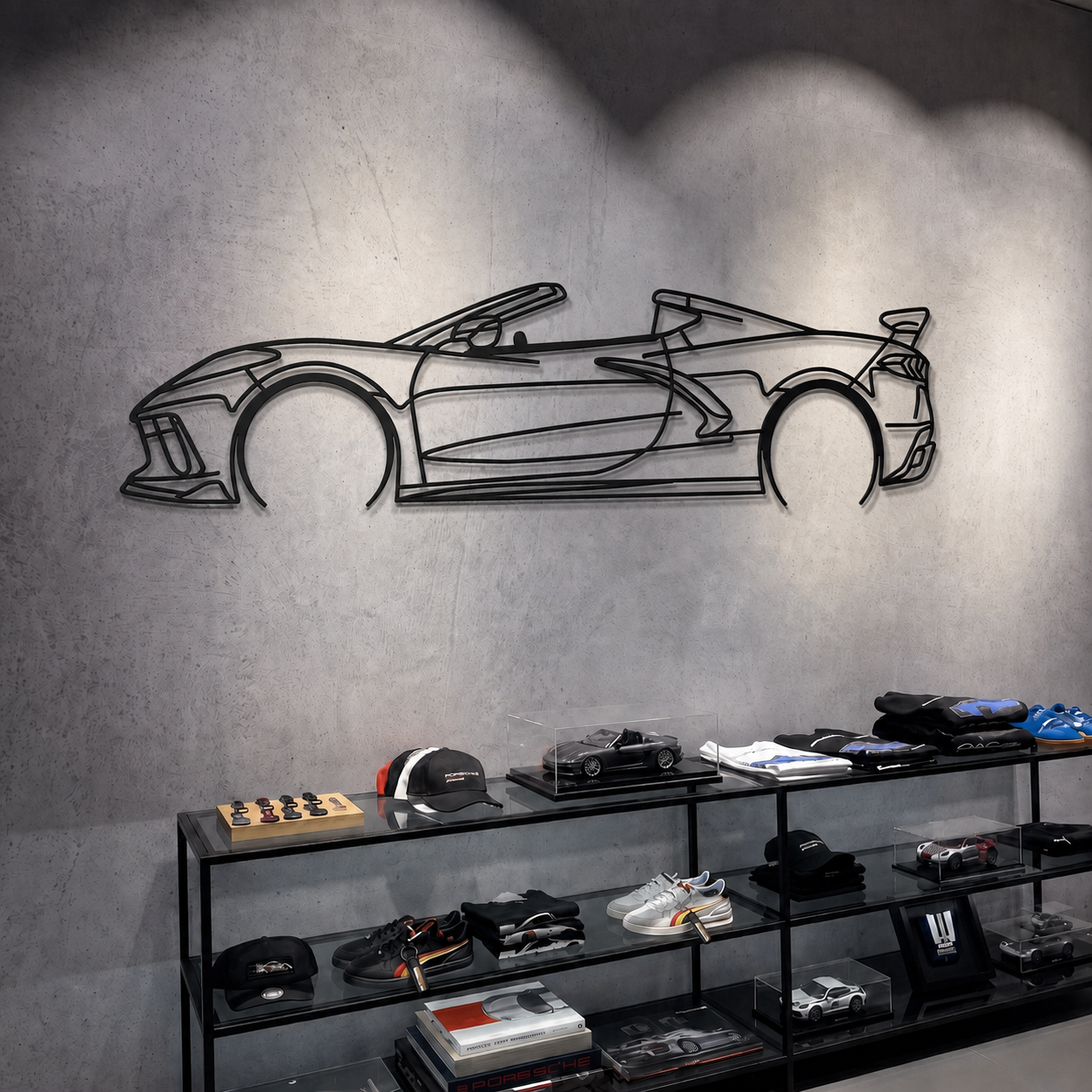 Corvette C8 Detailed Metal Car Wall Art - MT0922 Modello Turbo