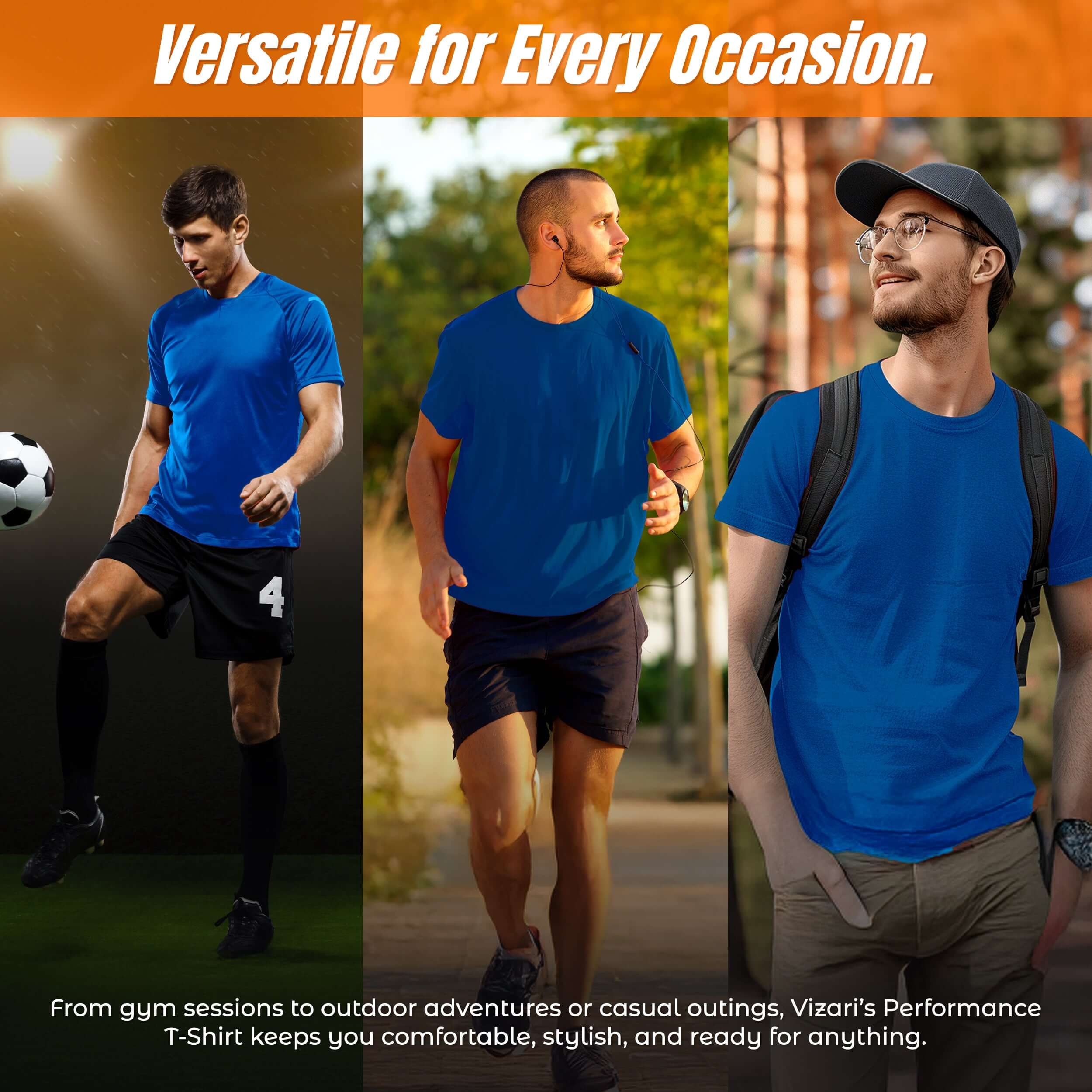 Performance T-Shirt-Navy Vizari Sports
