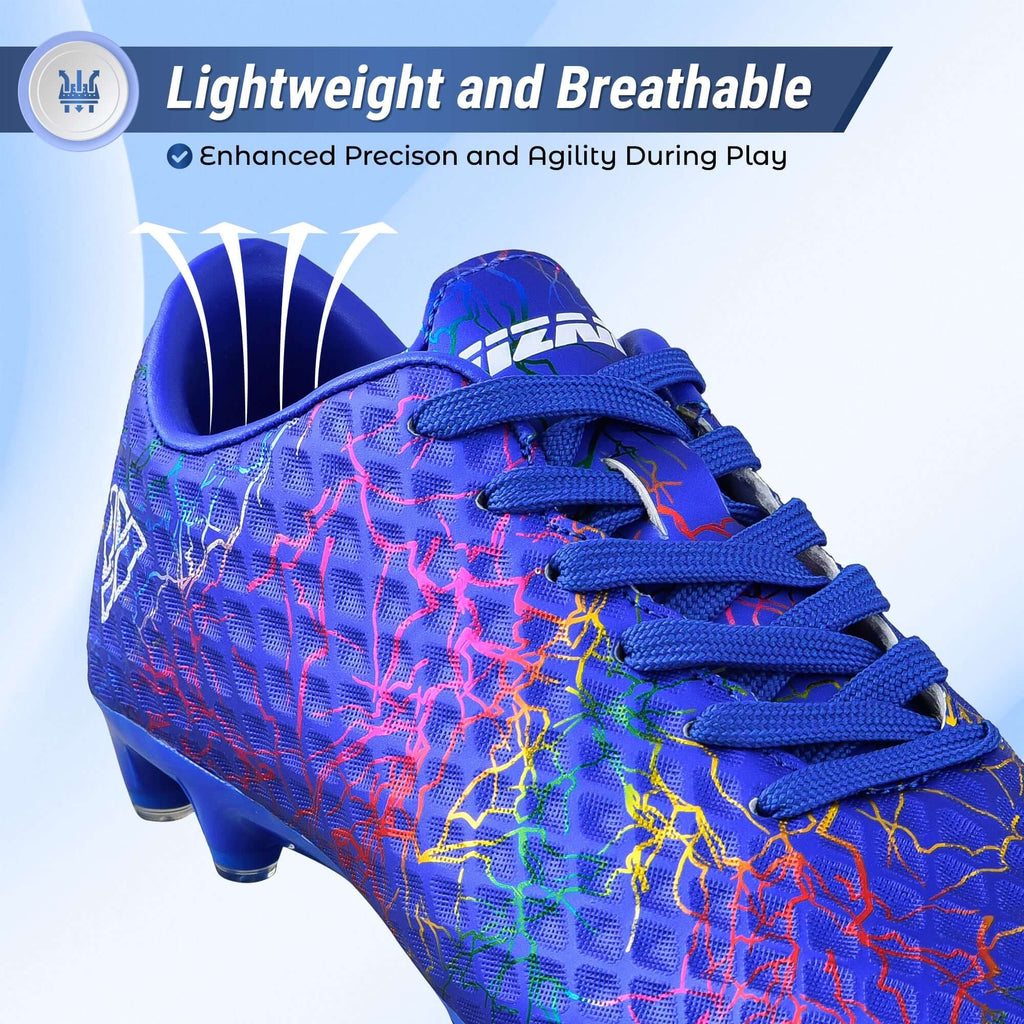 Vizari Zodiac JR Kids Firm Ground (FG) Soccer Cleats – Blue, Youth Sizes 8C–6Y Vizari Sports