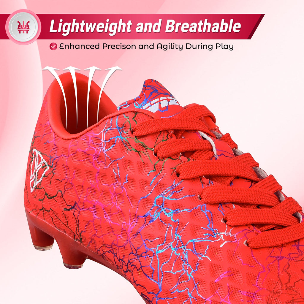 Vizari Zodiac JR Kids Firm Ground (FG) Soccer Cleats – Red, Youth Sizes 8C–6Y Under $30