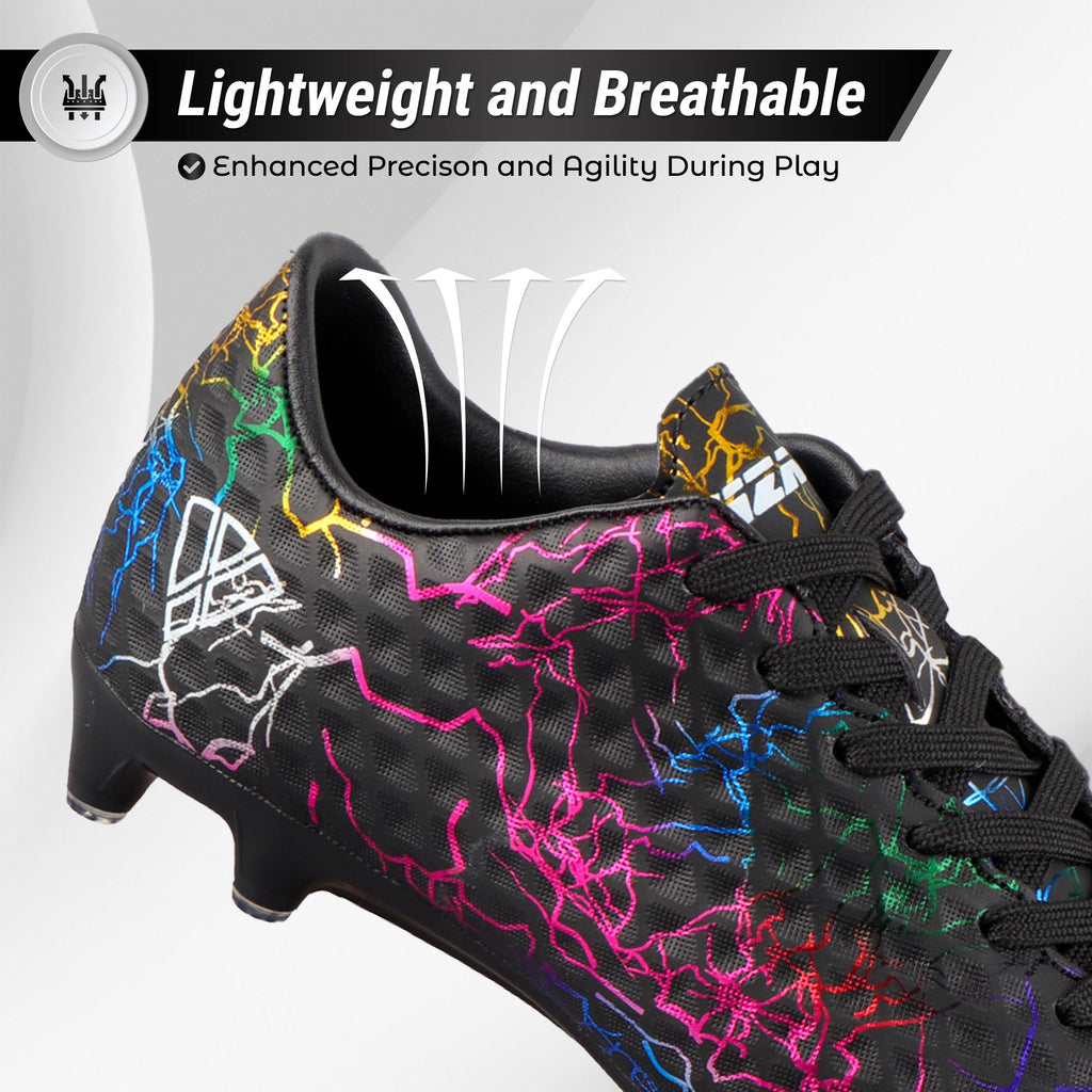 Vizari Zodiac JR Kids Firm Ground (FG) Soccer Cleats – Black, Youth Sizes 8C–6Y Under $30
