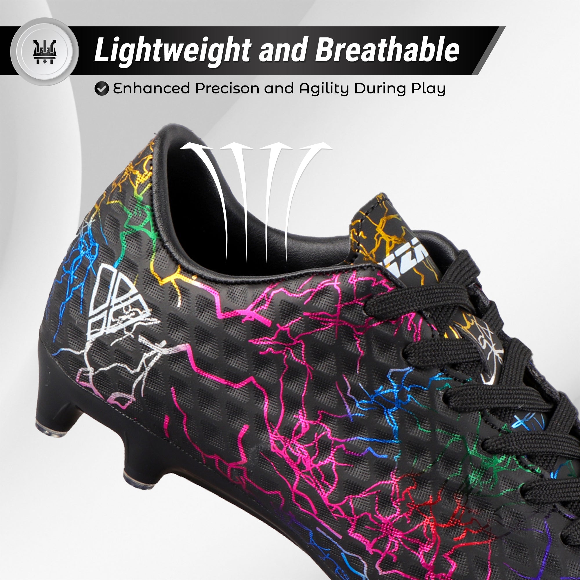 Vizari Zodiac JR Kids Firm Ground (FG) Soccer Cleats – Black, Youth Sizes 8C–6Y Under $30
