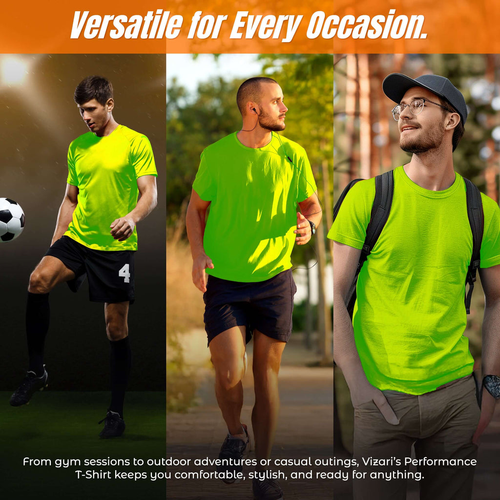 Performance T-Shirt-Neon Green Vizari Sports