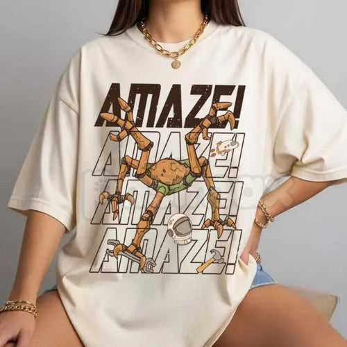 "Rocky Amaze" Project Hail Mary T-Shirt - Inspirational Eridian Engineer Graphic Tee, Premium 100% Cotton Sci-Fi Reader Gift, Amaze Amaze Amaze Bookish Top, Ryland Grace & Rocky Space Shirt, Soft Lived-In Heavyweight Nerd Culture Apparel Pasimax