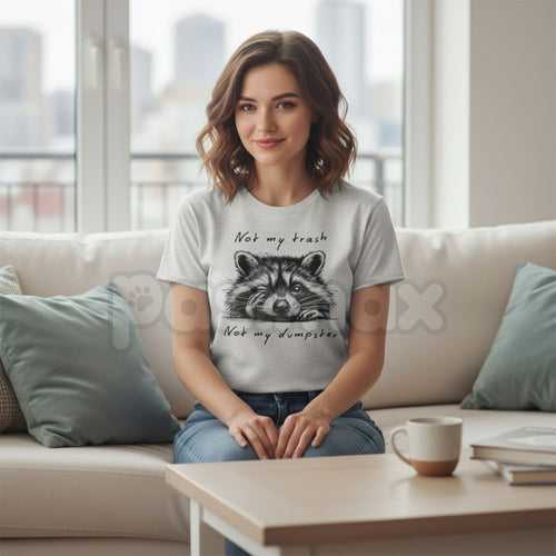 "Not My Trash Not My Dumpster" Funny T-Shirt – Sarcastic Boundary Statement Graphic Tee, Premium 100% Cotton Unbothered Top, Soft Lived-In Heavyweight Minimalist Humor Shirt, Made in USA Pasimax