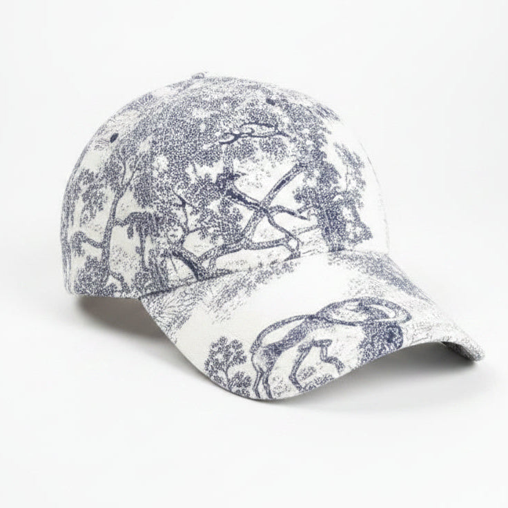 Floral Print Dome Crown Baseball Cap – Unisex One Size FitiqueFit