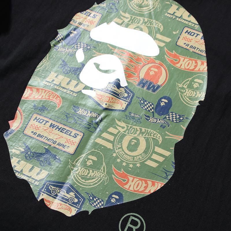 BAPE X HOT WHEELS APE HEAD TEE Black T-Shirt Banlieue91
