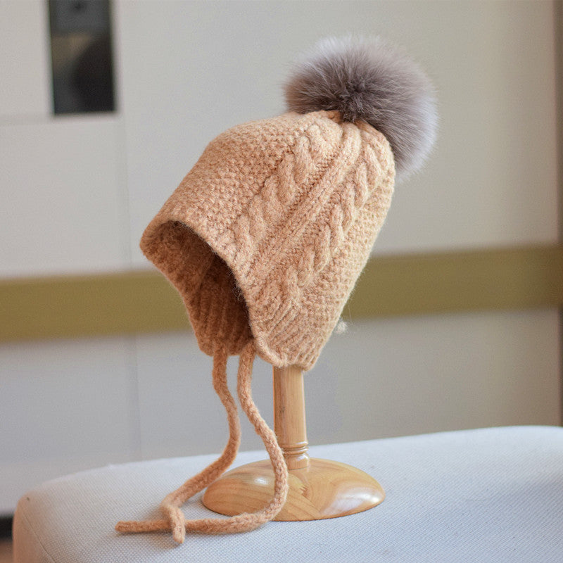 Cute Braid Woolen Cap Women FLIPSTYLEZLLC