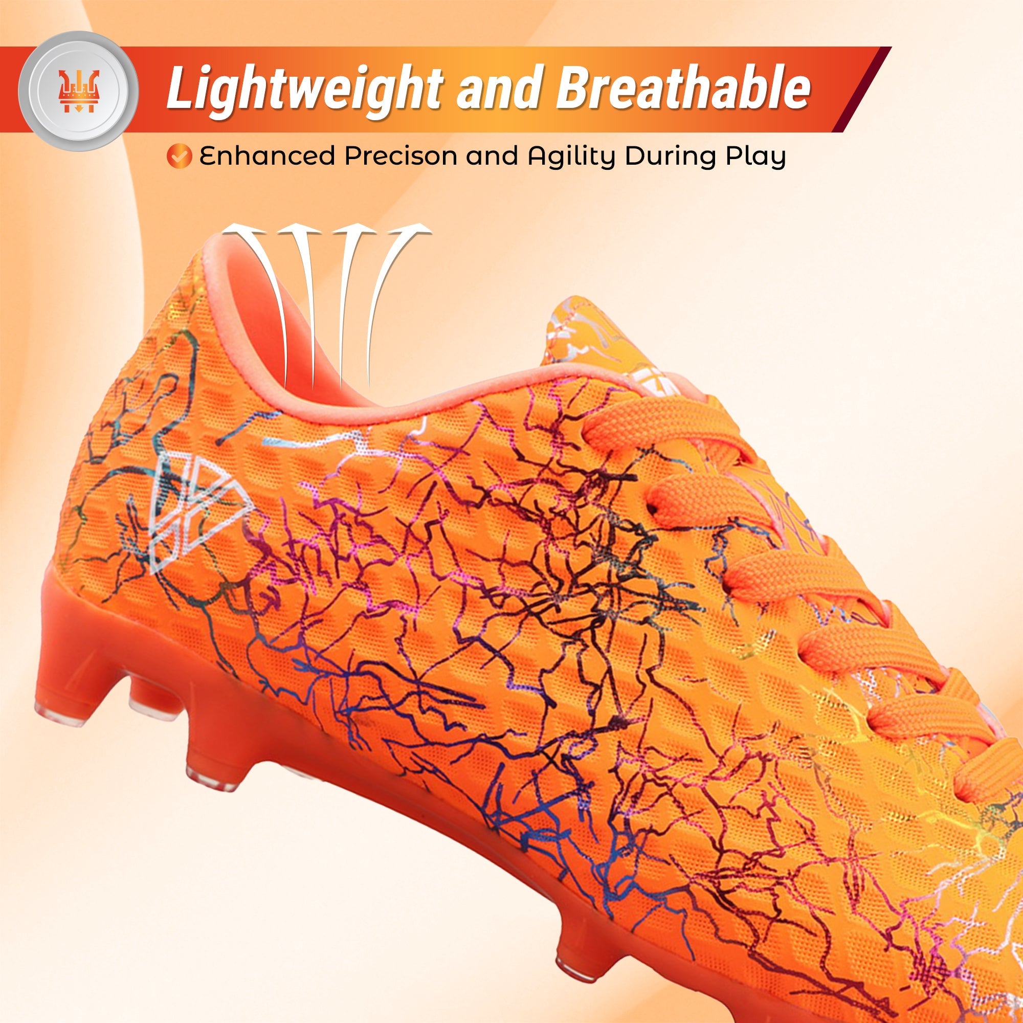 Vizari Zodiac JR Kids Firm Ground (FG) Soccer Cleats – Orange, Youth Sizes 8C–6Y Under $30