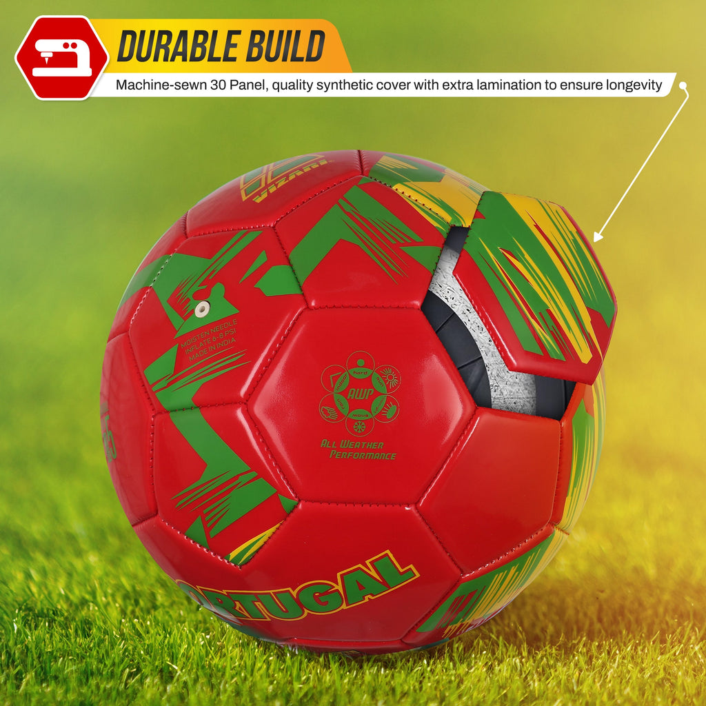 Mini National Team Soccer Balls-Portugal Red